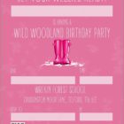 pink wellies party invite