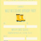 yellow wellies party invite